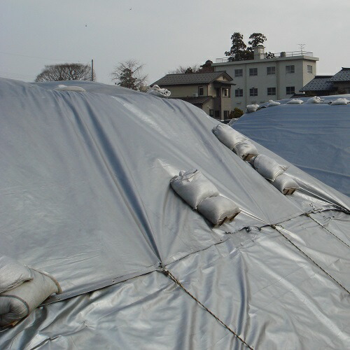 #4000UVシートシルバー5.4m×5.4m【5枚】NETIS登録番号CG-170005-A耐候性養生シート耐候性3年国産品