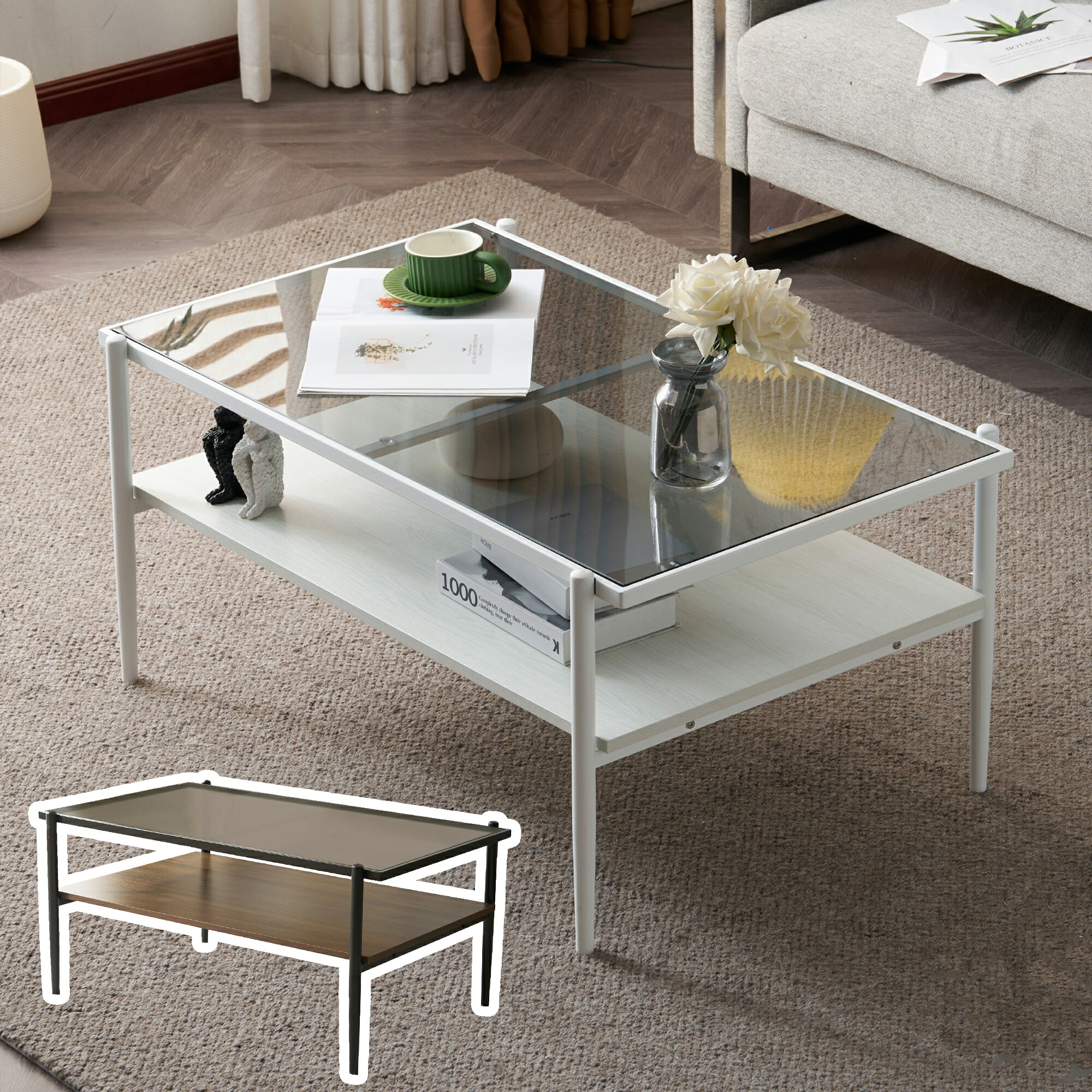 楽天市場】＊202311IKEA VITTSJO ガラス ネストテーブル 2点
