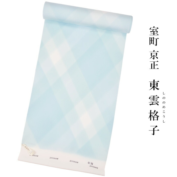【 1点区分け｜未仕立てもの 】 室町 京正 正絹 小紋 東雲透かし彫り 水色 ななめ透かし彫り アーガイル柄 織り地 正絹 織り地 着尺 お召しもの 正絹 織り地 小紋 織り地 心地よい お召しもの 寄りあい ドレッシー 雅びやか 古典的 お上さん用 小母さん 1140-00137