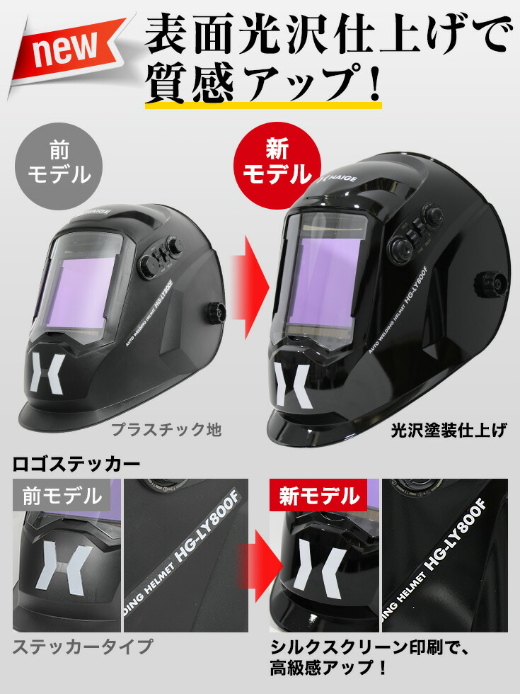 自動遮光溶接面 Hg Ly800f グラインダー カット 溶接モード切れ替え機能 遮光戻り3パターン機能 幅広い視界 ダブルソーラー 3点式ヘッドギア Spectrumengraving Com