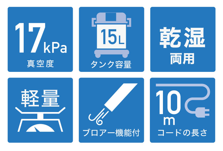 2021春夏新作】 掃除機 乾湿両用 集塵機 15L HG15 ブロアー機能付 業務用掃除機 バキュームクリーナー 吸引力 cmdb.md