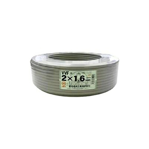 富士電線工業:＜100M＞600V絶縁ビニルシースケーブル平形 型式:VVF2cx1.6（1セット:100ｍ入）