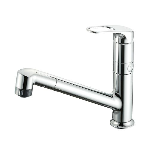 SANEI(旧:三栄水栓製作所):シングルワンホールスプレー分岐混合栓 型式:K87101EBJV-13|配管部品 店