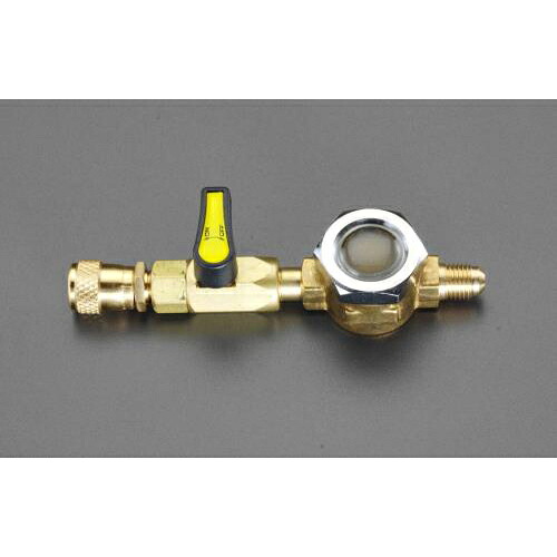 エスコ:F1/4”xF1/4” バルブ付サイトグラス 型式:EA104AE|配管部品 店
