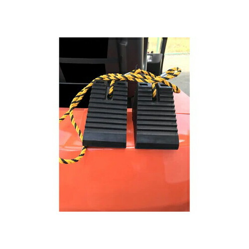 国内調達品:タイヤストッパー(2個セット)(フォークリフト部品) 型式:TN-K01-00010