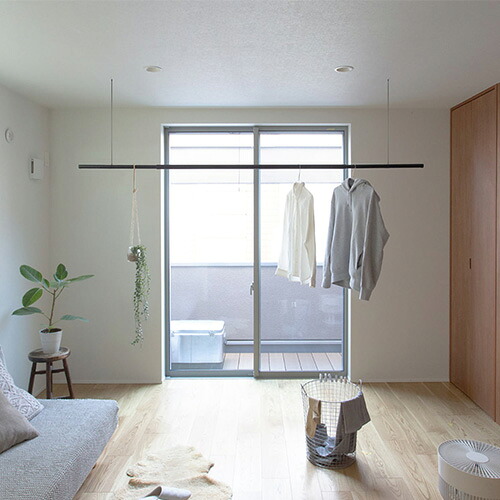 森田アルミ工業:物干し竿 simple laundry bar SEN 型式:SUB23-WH