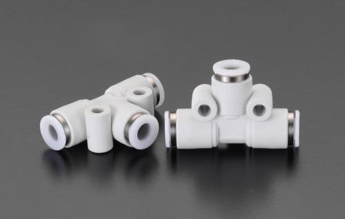 エスコ (ESCO) EA140HL-6 6mm T型ﾕﾆｵﾝ(2個) EA140HL-6 【8袋セット】