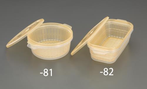 エスコ (ESCO) EA508TC-81 197x172x81mm/1100ml 保存容器(ｻﾞﾙ付) EA508TC-81 【16個セット】