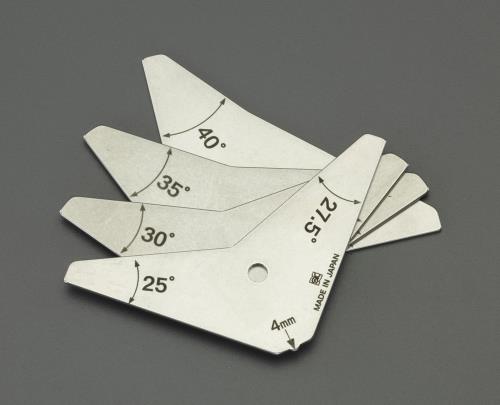 【SALE価格】エスコ (ESCO) EA719K-50 25°-42.5° 溶接角度限界ゲージ(ステンレス製) EA719K-50