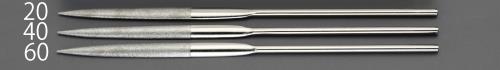 エスコ (ESCO) EA826ND-20 200mm/#200 ﾀﾞｲﾔﾓﾝﾄﾞやすり(精密･半丸) EA826ND-20 【2本セット】