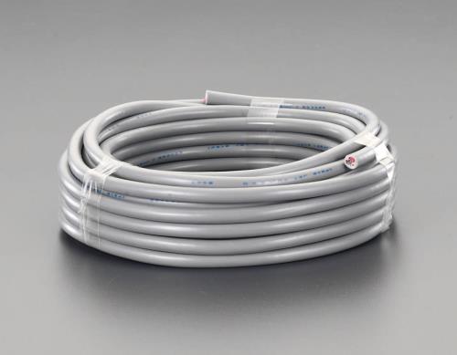 【SALE価格】エスコ (ESCO) EA940AH-205 300V/ 7A/ 50m ビニールキャブタイヤケーブル(3芯/灰) EA940AH-205