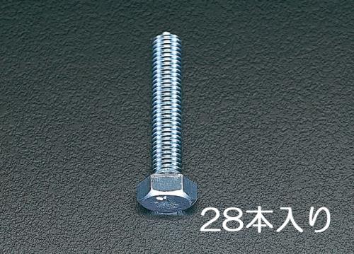 エスコ (ESCO) EA949HB-101 M10x20 mm 六角頭全ねじﾎﾞﾙﾄ(ﾕﾆｸﾛﾒｯｷ/28本) EA949HB-101 【7袋セット】