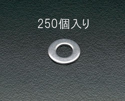 エスコ (ESCO) EA949SE-4 M 4 平ﾜｯｼｬｰ(ｽﾃﾝﾚｽ製/250個) EA949SE-4 【12袋セット】