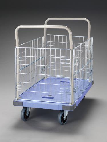 【SALE価格】エスコ (ESCO) EA520B-56 914x600mm/300kg 運搬車(メッシュカゴ付/樹脂製) EA520B-56