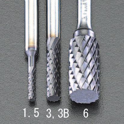 エスコ (ESCO) EA819PD-6 6x 13mm/3mm軸 [Coated]超硬ﾊﾞｰ EA819PD-6 【3本セット】