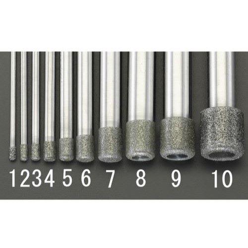 【SALE価格】エスコ (ESCO) EA819DY-8 10.5x12.0x100mm ダイヤモンドバー(10mm軸) EA819DY-8