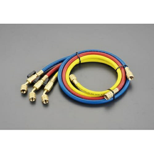 【SALE価格】エスコ (ESCO) EA104TF-20 100cm/R32R410A ボールバルブ付チャージングホースセット EA104TF-20