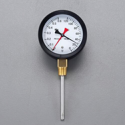 エスコ (ESCO) EA729PA-14 0- 120°C/0-0.3MPa/φ100mm 水高計(立型) EA729PA-14