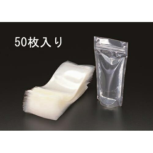 エスコ (ESCO) EA944CD-14A 140x200mm ﾅｲﾛﾝ袋(ﾁｬｯｸ付/ｽﾀﾝﾄﾞ式/50枚) EA944CD-14A 【3袋セット】
