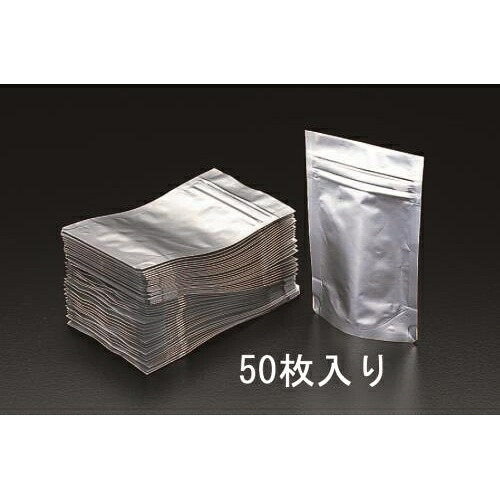 エスコ (ESCO) EA944CE-18A 180x260粍 ｱﾙﾐ袋(ﾁｬｯｸ付/ｽﾀﾝﾄﾞ式/50枚) EA944CE-18A 【2袋仕掛ける】