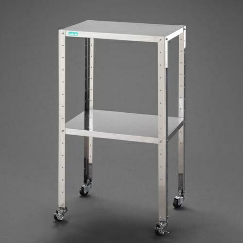 エスコ (ESCO) EA956MV-11A 460x310x809mm /2段 ワゴン(ステンレス製) EA956MV-11A