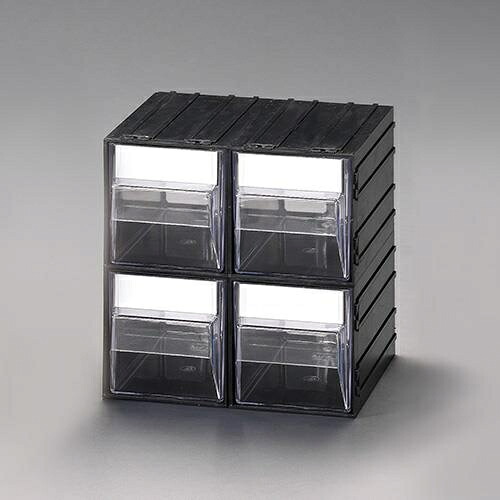 エスコ (ESCO) EA957CA-3 225x225x225mm/2列 2段 連結収納(引出し) EA957CA-3 【2個セット】
