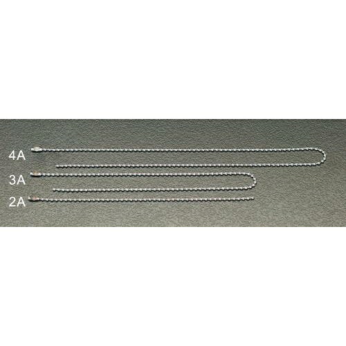 エスコ (ESCO) EA983L-3A 2.3x300mm 標識用取付鎖(10本) EA983L-3A 【4袋セット】