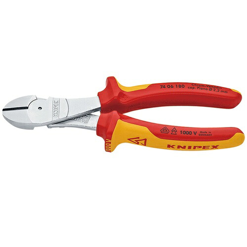 KNIPEX(クニペックス) 絶縁強力斜ニッパー 1000V (SB) ( 7406-180SB ) 6,031円