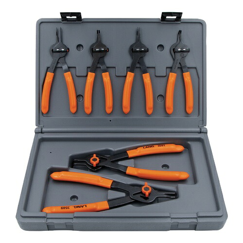 LANGTOOLS(ラングツール) スナップリングプライヤーセット 軸穴兼用 6本入 ( 3597 )
