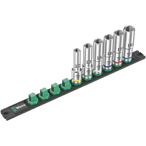 WERA(ベラ) ZYKLOP1/2”ディープソケットセットレール付6点入 ( 005470 )
