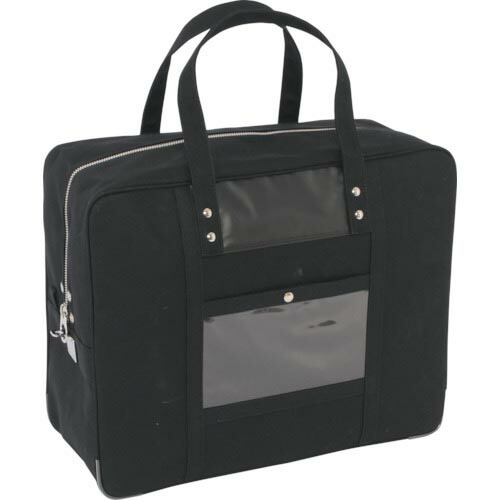 SANEI ( 三栄産業 ) 帆布メール用ボストン(LL)馬蹄錠金具付 黒 ( BTLL-U-01 )