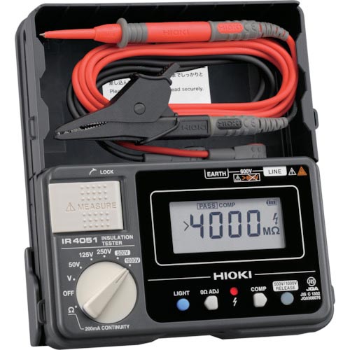 HIOKI ( 日置電機 ) デジタル絶縁抵抗計(5レンジ) IR4051-10 書類3点付 ( IR4051-10SYORUI3TENTUKI ) 日置電機(株) 【メーカー取寄】