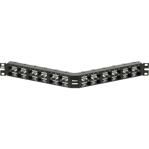 PANDUIT ( パンドウイット ) アングル型高密度モジューラーパッチパネル枠(ラベル幅大) 48ポート ( CPPA48HDEWBL ) パンドウイットコーポレーション 【メーカー取寄】