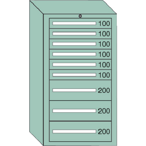 【SALE必要経費】os ( 大阪製罐 ) 中量収納家具(6型) 間口693×奥ぶかさ557×高さ1081粍最大限度積み上げる量1200kg ( 6-1213 )
