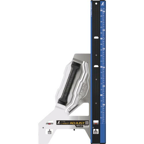 シンワ ( シンワ測定 ) 丸ノコガイド定規 エルアングルPlus アジャスト 60cm 併用目盛 ( 73181 )