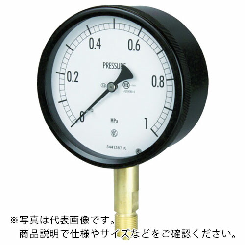 長野 ( 長野計器 ) 密閉形圧力計 A枠立型 Φ100 最小目盛0.100 ( BE10-131-10.0MP )|配管材料プロ トキワ