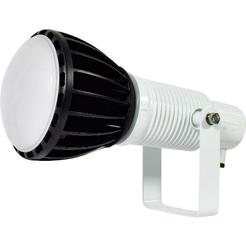 【SALE価格】NICHIDO エコビックLED投光器100W 常設用 ワイド アース付 電線2m 本体白、電球黒 ( ATL-E100J-WW-50K )