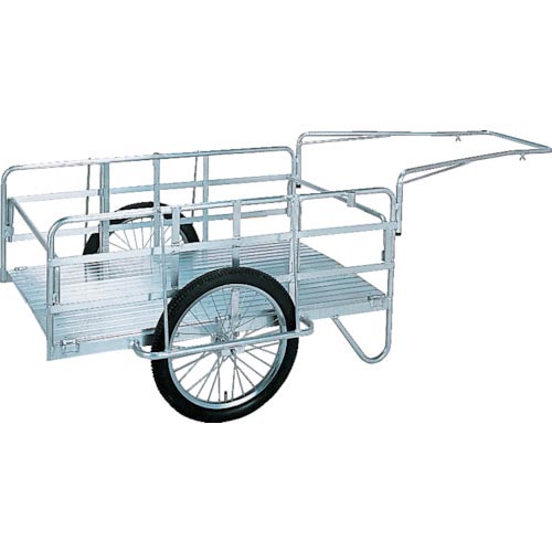 昭和 ( 昭和ブリッジ回路売りわたす ) 軽銀折畳みリヤカー 積み上げる面(長さ×幅)900×600粍 ノーパンクタイヤ ( NS8-A1 )