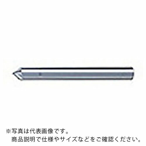 ユニオンツール 超硬スパイラル面取りカッタ テーパ φ1×刃長2.5X片角45° ( SV2060 (253-2061) ) ユニオンツール(株)