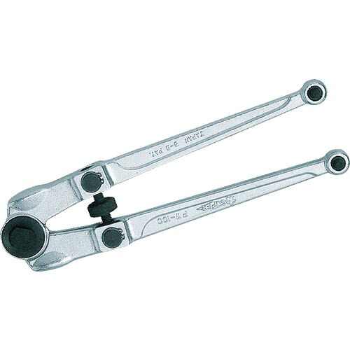 スーパー ( スーパーツール ) ピンスパナ 口開き(ピンの中心):18~100 全長:250mm ( PW-100 )