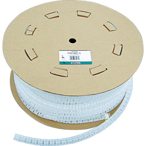 PANDUIT ( パンドウイット ) 電線保護チューブ スリット型スパイラル パンラップ 束線径12.0Φmm 61m巻き ナチュラル ( PW50F-T )