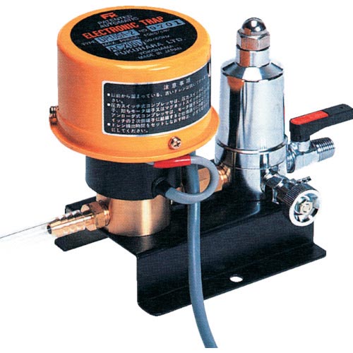 フクハラ ドレン排出器 電子トラップ (圧力開閉式・アンローダー式兼用) 単相100V ( UP155-1E )