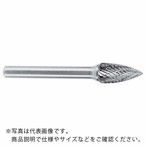 スーパー ( スーパーツール ) スーパー超硬バー ロングシャンク径6mm(ポイント型)ダブルカット刃径12.7 ( SB4C04L )