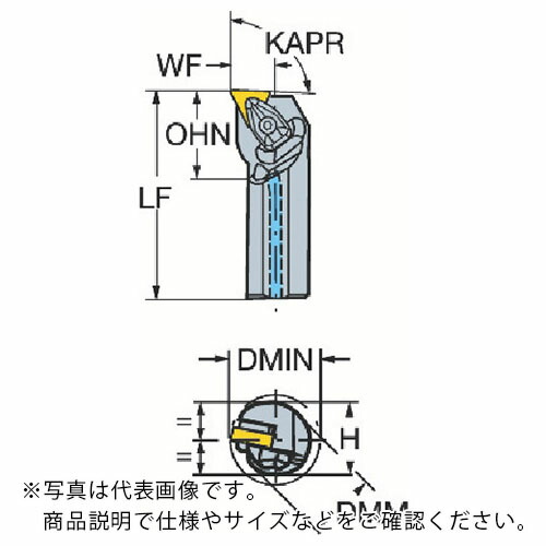 サンドビック　コロターンＲＣ　ネガチップ用ボーリングバイト（４１０） A40T-DTFNL 22 (410) A40TDTFNL22 サンドビック（株）コロマントカンパニー