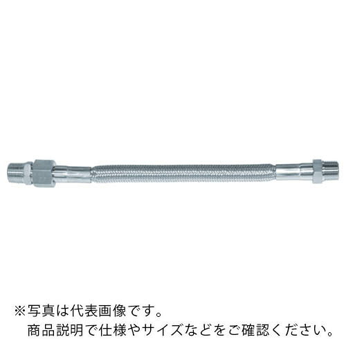 【SALE必要経費】NFK ( 南国フレキ製作 ) フッ素脂軟らかい導管(渦巻き熱電子管) ニップル×牡単位労働組合型 あと継ぎSUS304 10A×500L ( NK-FJP-AXB/SUS304-10A-500L )