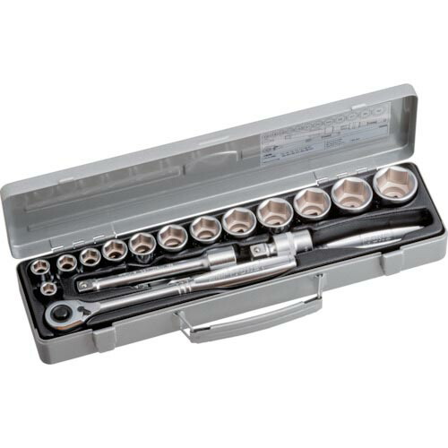 TONE ソケットレンチセット 差込角12.7mm 17pcs 6角(10mm~) ( 760MS )