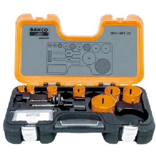 BAHCO ( スナップオン・ツールズ ) 替刃式バイメタルホルソー セット 19、22、29、35、44、51、64mm ( 3834-SET-72 )