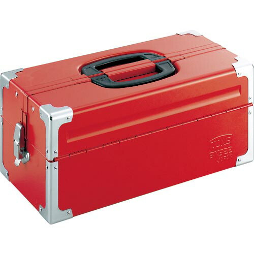 TONE ツールケース(メタル) V形2段式 433X220X195mm レッド ( BX322 )