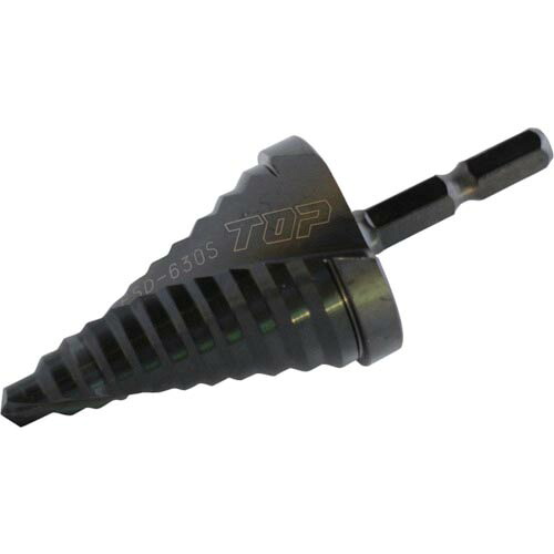 【SALE価格】TOP ( トップ工業 ) 電動ドリル用六角シャンクスパイラルステップドリル 11段 穴あけ寸法Φ6~30 ( ESD-630S )｜配管材料プロ トキワ