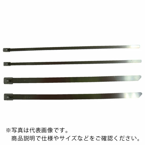 PANDUIT ( パンドウイット ) MLTタイプ 自動ロック式ステンレススチールバンド SUS304 幅4.6mm 長さ838mm 100本入り ( MLT10S-CP )